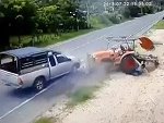 Farmer Gets Knocked Off His Tractor Because Dumb People
