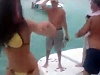 Fat Dude Dances Off Against A Bikini Hottie And Kinda Wins