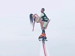 Flyboard Operator Loves His Job
