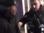 Fuckwit Knocks A Cop Off His Feet

