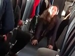 Gigantic Attention Seeking Idiot Doing Yoga On A Flight
