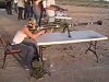 Girl Gets Behind A Cannon Sized Gun