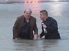 Good Guy News Reporter Rescues A Silly Old Driver From A Flood