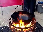 Gramps Whips Up Some Awesome Style Popcorn On An Open Fire
