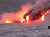 Hawaiian Taking A Swim Next To A Lava Flow