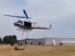 Helo Pilot Performs An Interesting Landing
