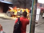 Hey Lets Stand Close To A Burning Car
