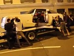 How Not To Unload A Rolls From A Flatbed Truck
