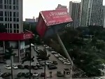 Huge Billboard Goes Over In Strong Winds1
