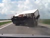 Impatient Fuckwit Causes A Truck To Roll On The Highway