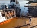 Incorrectly Unloading A Barge
