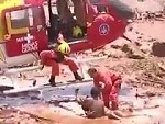 Incredible Piloting During Rescues After A Damn Broke
