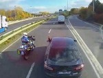Instant Karma After Brake Checking A Truck
