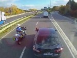 Instant Karma After Brake Checking A Truck
