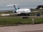 Jet Rolls Off The Runway Oops
