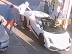 Lambo Catches Fire During Refuelling
