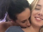 Lesbians Selfie Themselves Kissing
