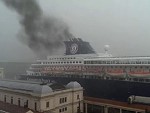 Lightning Strikes A Docked Cruise Ship
