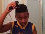 Little Dude Tries To Do His Own Haircut
