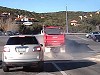 Loaded Truck Blows Straight Through A Red Light