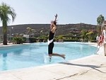 Miss Universe Contestant Takes A Little Dip
