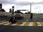 Moron Manages To Run Over A Family At The Pedestrian Crossing
