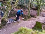 Mountain Biker Demonstrates How To Hurt Your Shoulder
