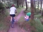 Mountain Bikers Encounter Something Hilarious
