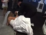 Newlyweds Get Carried Away With The Cake
