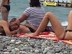 Old Beachgoer Is Entranced By The View
