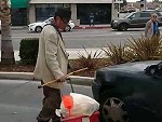 Old Guy Attacks A Car In The Macca's Drive Thru No One Seems To Know Why
