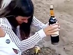 Opening Wine Without A Corkscrew

