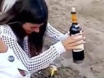 Opening Wine Without A Corkscrew
