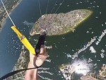 Parachutist And Jetskier Combine For An Awesome Landing
