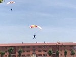 Parachutist Misjudged The Landing Zone

