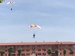 Parachutist Misjudged The Landing Zone
