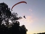 Paraglider Unsuccessful Take Off
