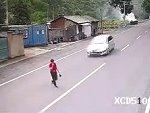 Pedestrian Very Lucky To Only Lose His Shoe