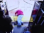 Piece Of Shit Pushes An Elderly Man Off The Bus

