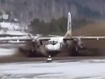 Plane Takes Off In Somewhat Muddy Conditions
