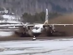 Plane Takes Off On An Incredibly Muddy Runway
