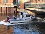 Police Boat Nearly Gets Chomped
