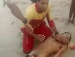 Poor Guy Dragged From The Ocean After A Shark Attack
