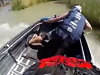 Powering Around The Swamp In A Powered Boat Then They Nail A Tree