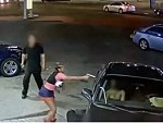 Psycho Bitch Opens Fire On People In A Car At A Detroit Gas Station
