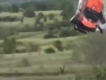 Rally Car Wipes The Fuck Out After Hitting A Bump

