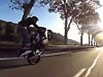 Rider Gets A Little Too Loose Whilst Popping A Wheelie
