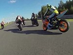 Rider Got A Bit Carried Away On The Warmup Lap
