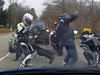 Riders Put On One Helluva Show At A Red Light