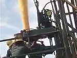 Rig Workers Go Hard To Contain A Blowout
